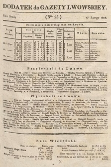 Dodatek do Gazety Lwowskiej : doniesienia urzędowe. 1828, nr 25