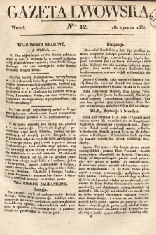 Gazeta Lwowska. 1834, nr 12