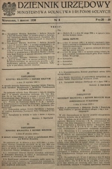 Dziennik Urzędowy Ministerstwa Rolnictwa i Reform Rolnych. 1950, nr 4