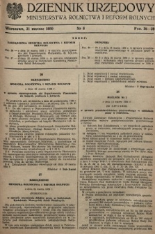 Dziennik Urzędowy Ministerstwa Rolnictwa i Reform Rolnych. 1950, nr 6