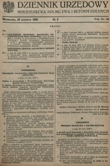 Dziennik Urzędowy Ministerstwa Rolnictwa i Reform Rolnych. 1950, nr 9