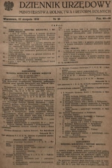 Dziennik Urzędowy Ministerstwa Rolnictwa i Reform Rolnych. 1950, nr 10