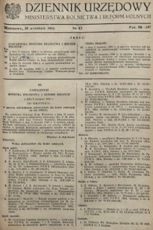 Dziennik Urzędowy Ministerstwa Rolnictwa i Reform Rolnych. 1950, nr 12