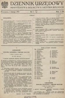 Dziennik Urzędowy Ministerstwa Rolnictwa i Reform Rolnych. 1951, nr 1