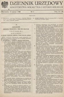 Dziennik Urzędowy Ministerstwa Rolnictwa i Reform Rolnych. 1951, nr 2