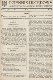 Dziennik Urzędowy Ministerstwa Rolnictwa i Reform Rolnych. 1951, nr 8