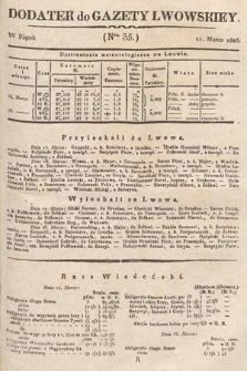 Dodatek do Gazety Lwowskiej : doniesienia urzędowe. 1828, nr 35