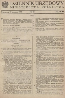 Dziennik Urzędowy Ministerstwa Rolnictwa. 1951, nr 13