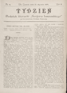 Tydzień : dodatek literacki „Kurjera Lwowskiego”. 1894, nr 4
