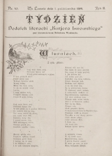 Tydzień : dodatek literacki „Kurjera Lwowskiego”. 1894, nr 40
