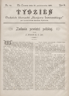 Tydzień : dodatek literacki „Kurjera Lwowskiego”. 1894, nr 43