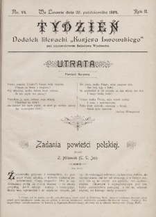 Tydzień : dodatek literacki „Kurjera Lwowskiego”. 1894, nr 44