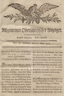 Allgemeiner Oberschlesischer Anzeiger : Blätter zur Besprechung und Förderung provinzieller Interessen zur Belehrung und Unterhaltung. 1816, nr 16