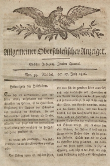 Allgemeiner Oberschlesischer Anzeiger : Blätter zur Besprechung und Förderung provinzieller Interessen zur Belehrung und Unterhaltung. 1816, nr 35