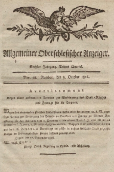 Allgemeiner Oberschlesischer Anzeiger : Blätter zur Besprechung und Förderung provinzieller Interessen zur Belehrung und Unterhaltung. 1816, nr 58