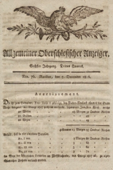 Allgemeiner Oberschlesischer Anzeiger : Blätter zur Besprechung und Förderung provinzieller Interessen zur Belehrung und Unterhaltung. 1816, nr 76