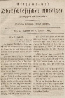 Allgemeiner Oberschlesischer Anzeiger : Blätter zur Besprechung und Förderung provinzieller Interessen zur Belehrung und Unterhaltung. 1832, nr  2