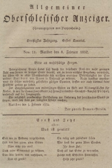 Allgemeiner Oberschlesischer Anzeiger : Blätter zur Besprechung und Förderung provinzieller Interessen zur Belehrung und Unterhaltung. 1832, nr  11