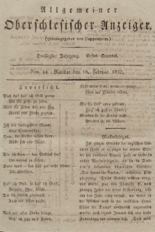 Allgemeiner Oberschlesischer Anzeiger : Blätter zur Besprechung und Förderung provinzieller Interessen zur Belehrung und Unterhaltung. 1832, nr  14