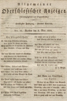 Allgemeiner Oberschlesischer Anzeiger : Blätter zur Besprechung und Förderung provinzieller Interessen zur Belehrung und Unterhaltung. 1832, nr  35