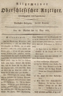Allgemeiner Oberschlesischer Anzeiger : Blätter zur Besprechung und Förderung provinzieller Interessen zur Belehrung und Unterhaltung. 1832, nr  38