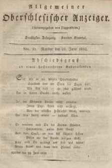 Allgemeiner Oberschlesischer Anzeiger : Blätter zur Besprechung und Förderung provinzieller Interessen zur Belehrung und Unterhaltung. 1832, nr  50