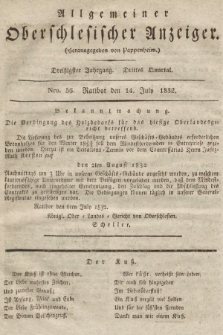 Allgemeiner Oberschlesischer Anzeiger : Blätter zur Besprechung und Förderung provinzieller Interessen zur Belehrung und Unterhaltung. 1832, nr  56