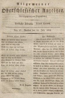 Allgemeiner Oberschlesischer Anzeiger : Blätter zur Besprechung und Förderung provinzieller Interessen zur Belehrung und Unterhaltung. 1832, nr  57