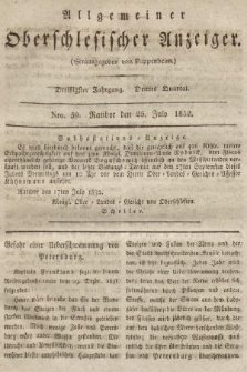 Allgemeiner Oberschlesischer Anzeiger : Blätter zur Besprechung und Förderung provinzieller Interessen zur Belehrung und Unterhaltung. 1832, nr  59