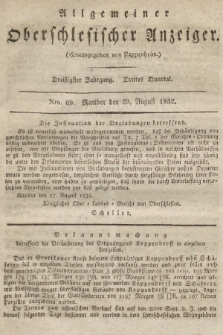 Allgemeiner Oberschlesischer Anzeiger : Blätter zur Besprechung und Förderung provinzieller Interessen zur Belehrung und Unterhaltung. 1832, nr  69