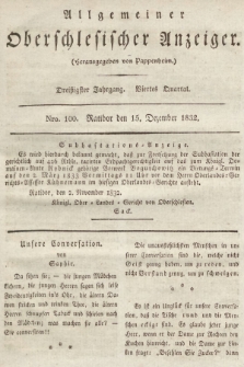 Allgemeiner Oberschlesischer Anzeiger : Blätter zur Besprechung und Förderung provinzieller Interessen zur Belehrung und Unterhaltung. 1832, nr  100