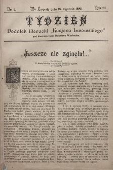 Tydzień : dodatek literacki „Kurjera Lwowskiego”. 1895, nr 2