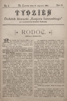 Tydzień : dodatek literacki „Kurjera Lwowskiego”. 1895, nr 3