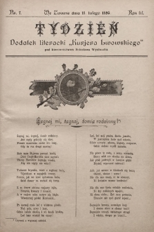Tydzień : dodatek literacki „Kurjera Lwowskiego”. 1895, nr 7