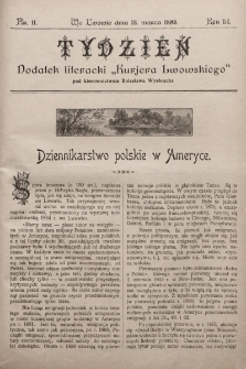 Tydzień : dodatek literacki „Kurjera Lwowskiego”. 1895, nr 11