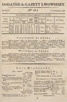 Dodatek do Gazety Lwowskiej : doniesienia urzędowe. 1828, nr 46