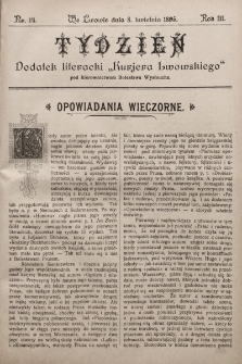 Tydzień : dodatek literacki „Kurjera Lwowskiego”. 1895, nr 14