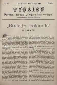 Tydzień : dodatek literacki „Kurjera Lwowskiego”. 1895, nr 18