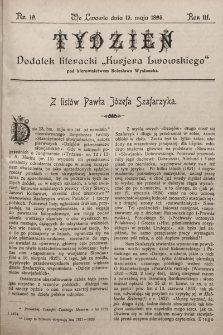 Tydzień : dodatek literacki „Kurjera Lwowskiego”. 1895, nr 19