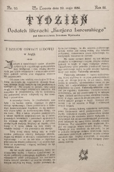 Tydzień : dodatek literacki „Kurjera Lwowskiego”. 1895, nr 20