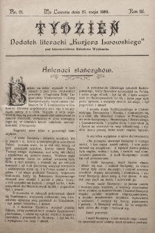 Tydzień : dodatek literacki „Kurjera Lwowskiego”. 1895, nr 21