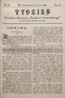 Tydzień : dodatek literacki „Kurjera Lwowskiego”. 1895, nr 22