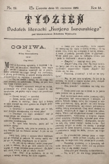 Tydzień : dodatek literacki „Kurjera Lwowskiego”. 1895, nr 23