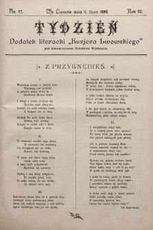 Tydzień : dodatek literacki „Kurjera Lwowskiego”. 1895, nr 27