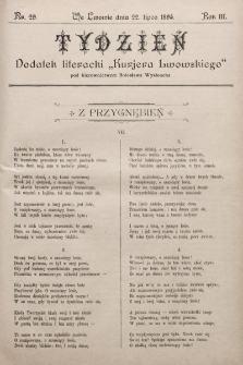 Tydzień : dodatek literacki „Kurjera Lwowskiego”. 1895, nr 29