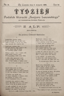 Tydzień : dodatek literacki „Kurjera Lwowskiego”. 1895, nr 31
