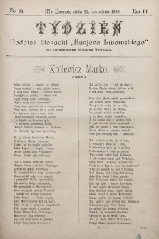 Tydzień : dodatek literacki „Kurjera Lwowskiego”. 1895, nr 38