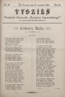 Tydzień : dodatek literacki „Kurjera Lwowskiego”. 1895, nr 39
