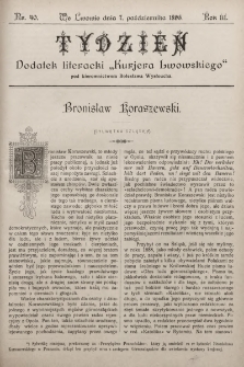 Tydzień : dodatek literacki „Kurjera Lwowskiego”. 1895, nr 40
