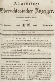 Allgemeiner Oberschlesischer Anzeiger : Blätter zur Besprechung und Förderung provinzieller Interessen zur Belehrung und Unterhaltung. 1839, nr 1840